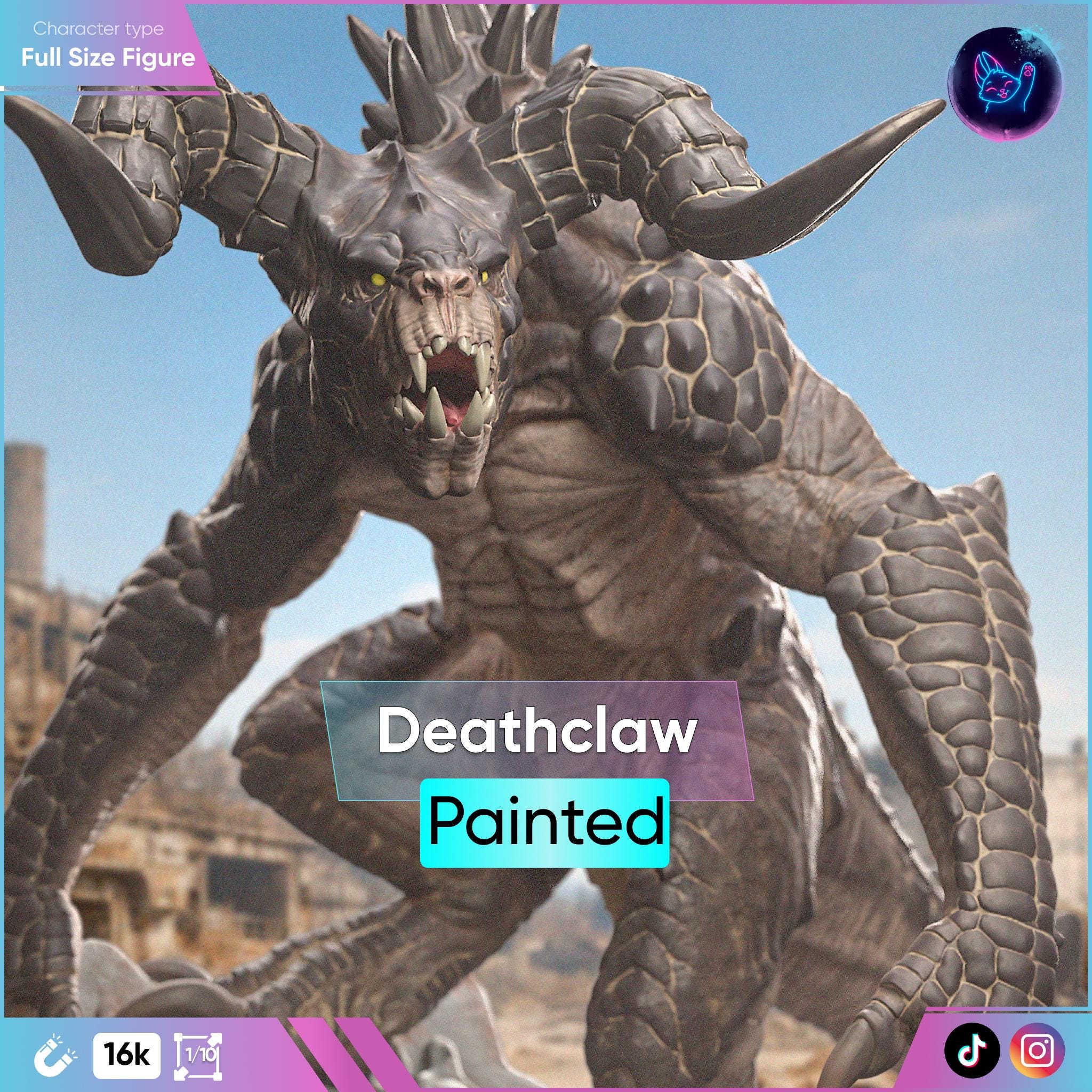 Deathclaw [hand-painted Figure With Magnets], 229mm | 16K Resin 3D ...