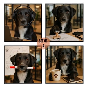 Custom Office Pet Portrait | Funny Digital Artwork Gift (Digital Download)