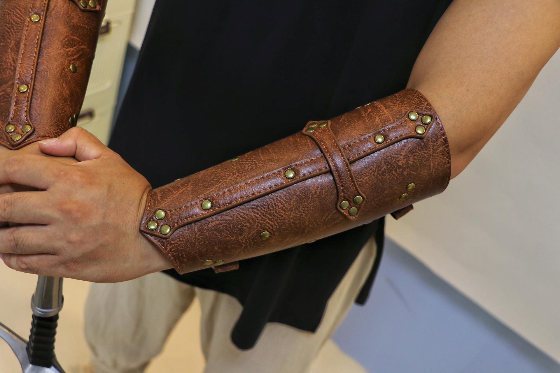 Lederhandschuhe Lange Armstulpe Herren Mittelalter Renaissance