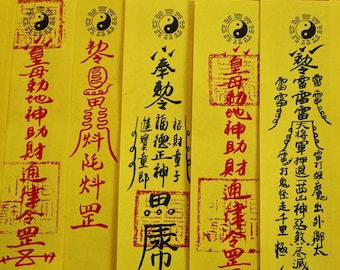Taoist Handmade Paper Talisman | Feng Shui Protection Amulet