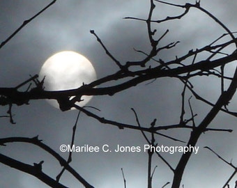 Pearl Moon, Silver Sky (Second View) Fine Art VT Photo: Multiple Sizes Available