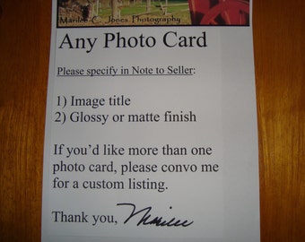 You Choose: Any Photo Card