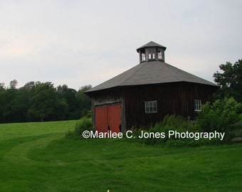 Round Barn With Red Door Fine Art Vermont Photo Print: Multiple Sizes Available