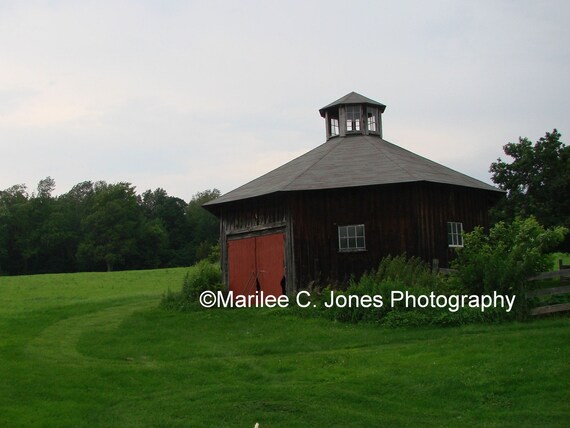 Round Barn With Red Door Fine Art Vermont Photo Print Etsy