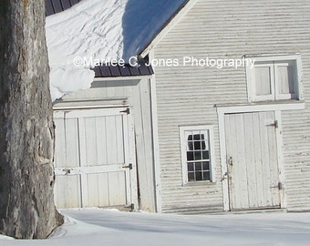 Silver Frosted Barn Fine Art Vermont Photo Print: Multiple Sizes Available