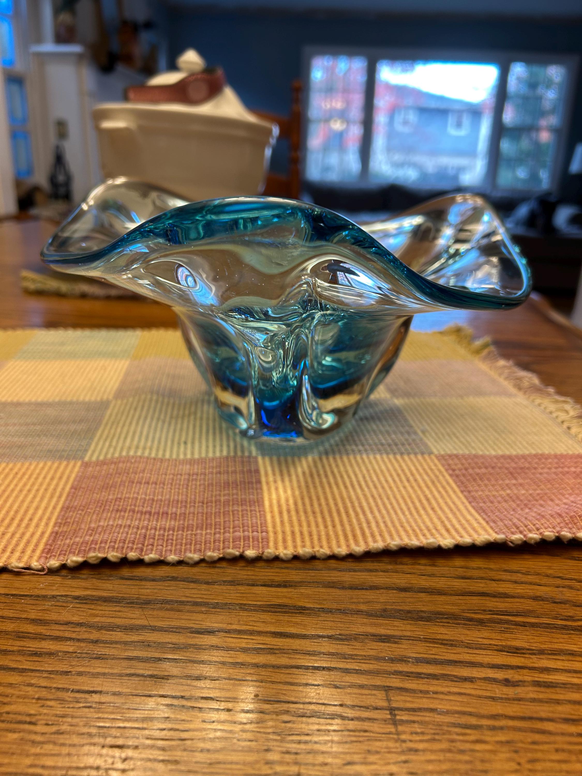 Murano Blue Bowl - Etsy