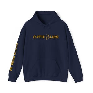 Notre Dame Catholics Hoodie, Catholics vs Convicts, Fighting Irish Sweatshirt, College Football Fan Gift, ND Hooded Jumper, Catholicism
