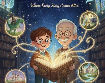 The Magical Library Children's Story Book | Illustrated Bedtime Reading (PDF Download)