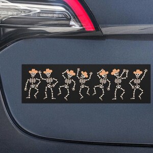 Cowboy Skeleton Car Magnet – Spooky Western Halloween Decor