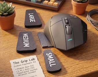 Modular Magnetic Ergonomic Pinky Rest for Gaming Mice | 3 Sizes Included, FDM 3D Printed Mod