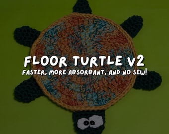 Patrón de tortuga de suelo a crochet V2