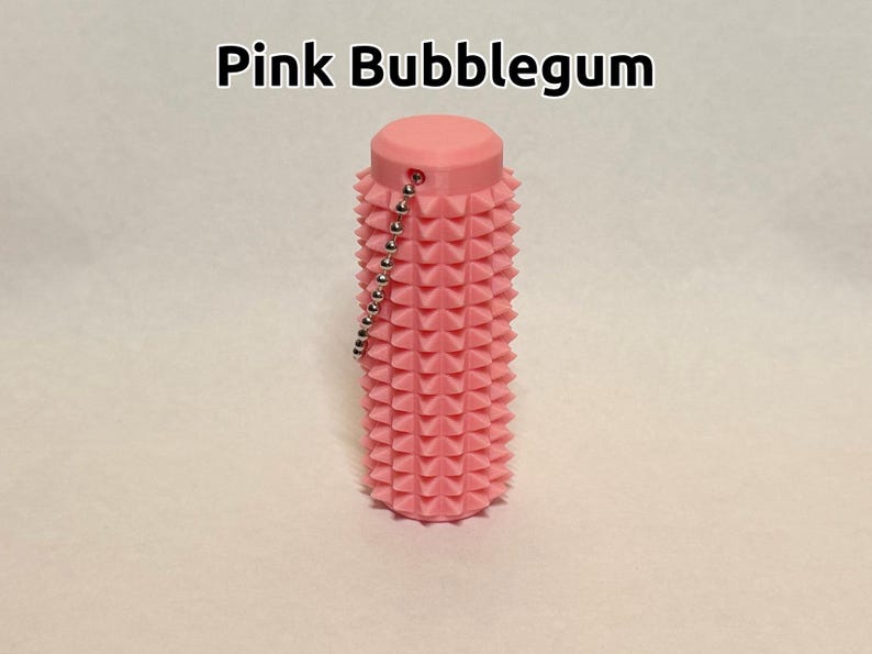 Rodillo antiestrés sensorial con púas - Estimulación para el alivio del dolor y la relajación - ¡Tamaño de la palma de la mano! Pink Bubblegum