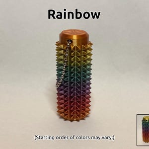 Rodillo antiestrés sensorial con púas - Estimulación para el alivio del dolor y la relajación - ¡Tamaño de la palma de la mano! Rainbow