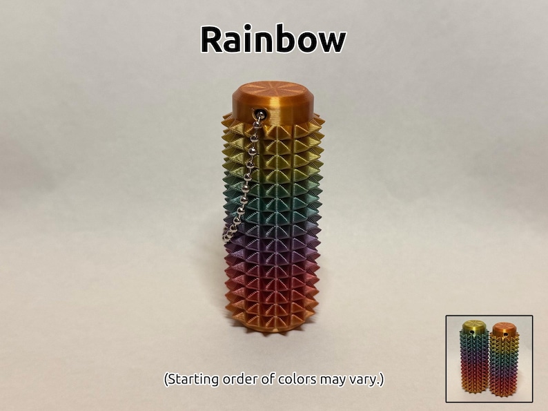 Rodillo antiestrés sensorial con púas - Estimulación para el alivio del dolor y la relajación - ¡Tamaño de la palma de la mano! Rainbow