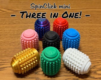 SpinClick mini - Llavero giratorio sensorial con púas y función de clic, ¡tres en uno para estimular el dolor!