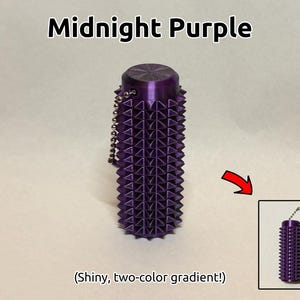 Rodillo antiestrés sensorial con púas - Estimulación para el alivio del dolor y la relajación - ¡Tamaño de la palma de la mano! Midnight Purple