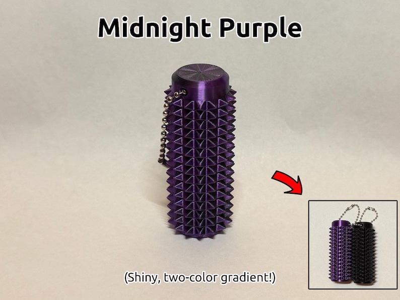 Rodillo antiestrés sensorial con púas - Estimulación para el alivio del dolor y la relajación - ¡Tamaño de la palma de la mano! Midnight Purple