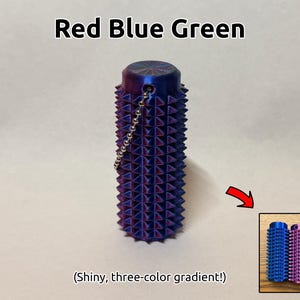 Rodillo antiestrés sensorial con púas - Estimulación para el alivio del dolor y la relajación - ¡Tamaño de la palma de la mano! Red Blue Green