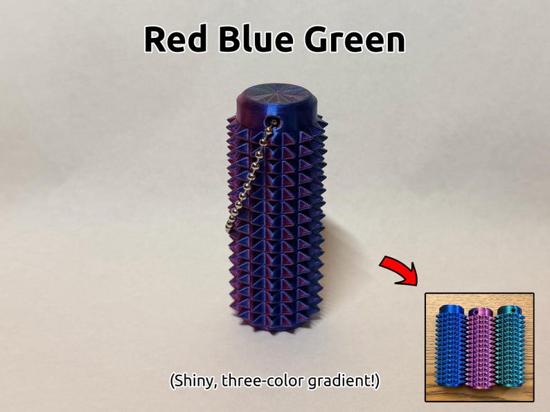 Rodillo antiestrés sensorial con púas - Estimulación para el alivio del dolor y la relajación - ¡Tamaño de la palma de la mano! Red Blue Green