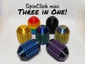 SpinClick mini - SPIKY Sensory Fidget Spinner Clicker Keychain, Clicky Pain Stim Three in One!