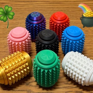 Mini Spiky Sensory Fidget Spinner Clicker Keychain, Clicky Pain Stim All in One!