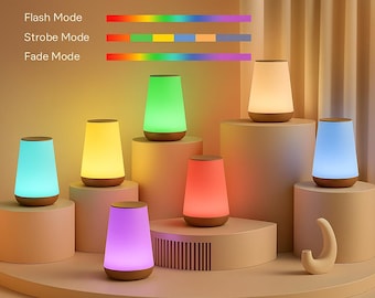 Touch LED Lamp with Remote Control – 13 Colors, 5 Brightness Levels & 3 Ambience Modes