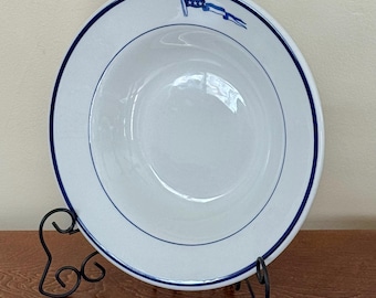 Vintage amerikansk marin kaptenens matsal soppskål – Sterling porslin servis Militaria