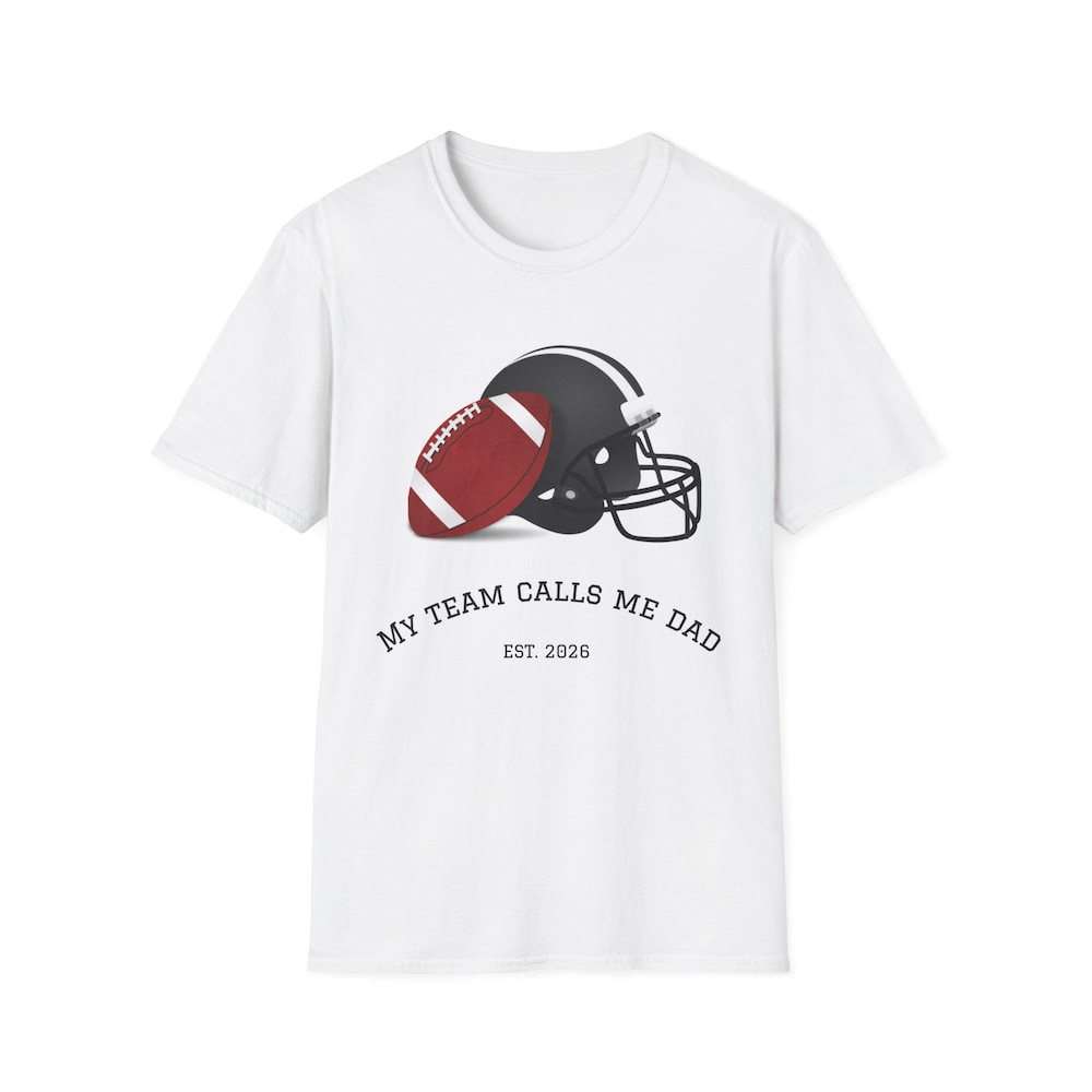 Dad Football T-Shirt, Softstyle Tee For Sports Lovers, Perfect Gift For Father'S Day, Birthday, Or Game Day Bespoketshirt