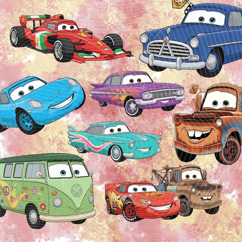 Paquete de imágenes prediseñadas de Rayo McQueen / Dibujos animados de ...