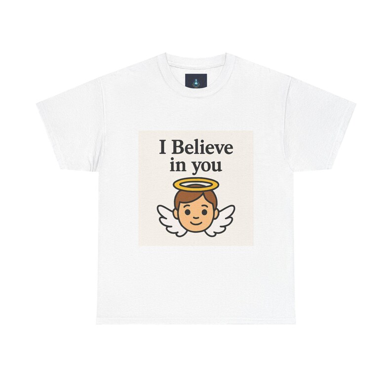 Inspirierendes Engel-T-Shirt, motivierendes T-Shirt, Unisex aus schwerer Baumwolle, positive Vibes, Geschenke zur Ermutigung Bild 1