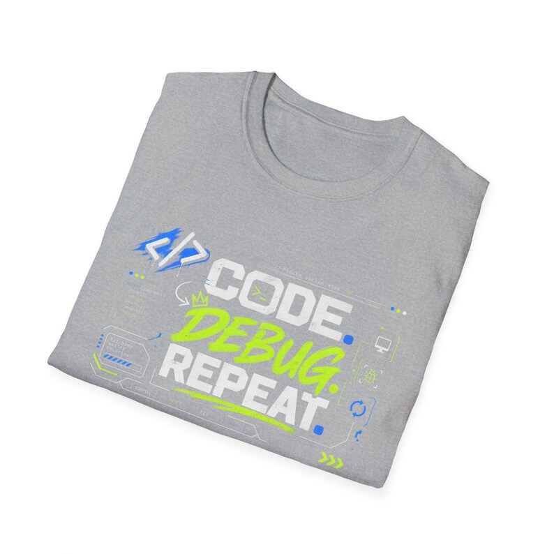 Code Debug Repeat T-Shirt | Programmer Coding Tee, Dev Humor image 6