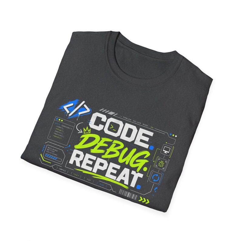 Code Debug Repeat T-Shirt | Programmer Coding Tee, Dev Humor image 9
