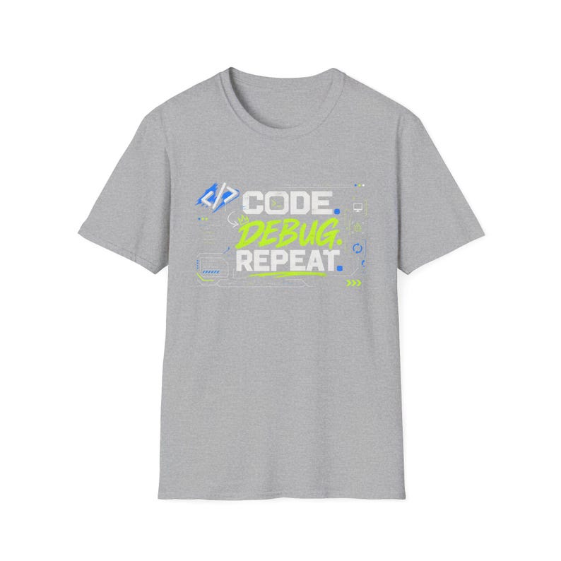Code Debug Repeat T-Shirt | Programmer Coding Tee, Dev Humor image 5