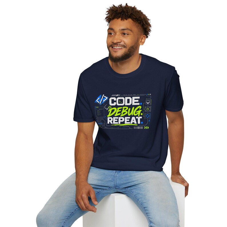 Code Debug Repeat T-Shirt | Programmer Coding Tee, Dev Humor image 13