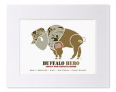 Male Art Print Veteran Camouflage Buffalo 11"x14" Matted