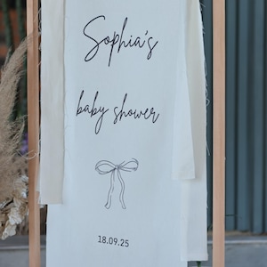 Personalisiertes Gewebe-Babyparty-Willkommensschild, individuelles Dekor