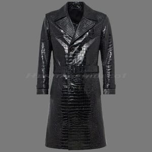 Crocodile Leather Trench Coat - Etsy