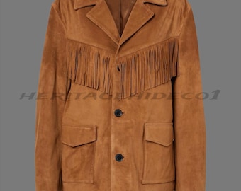 Handmade Tan Suede Fringe Western Jacket: Cowgirl Style
