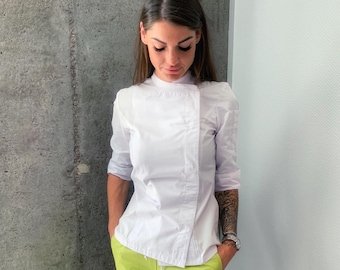 Blusa estilo chef para cocina y panadería