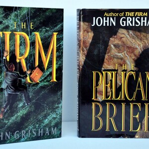 The Firm, and the Pelican Brief by John Grisham, suspense, thriller, books sold separately