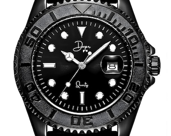 Minimalist Quartz Watch - The Dark Night Black Edition