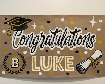 Congratulations Graduation Custom Hand-Painted Banner