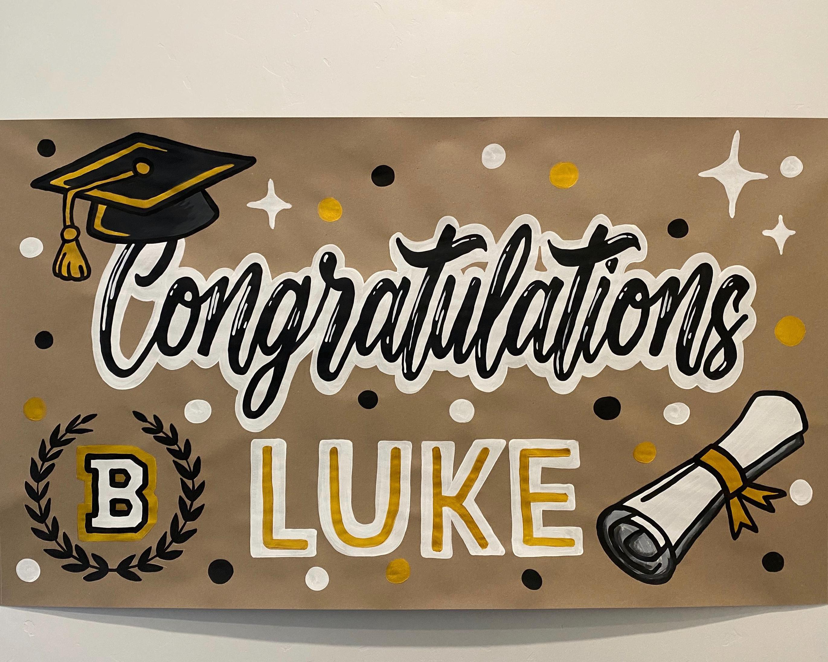 Congratulations Graduation Custom Hand-painted Banner - Etsy