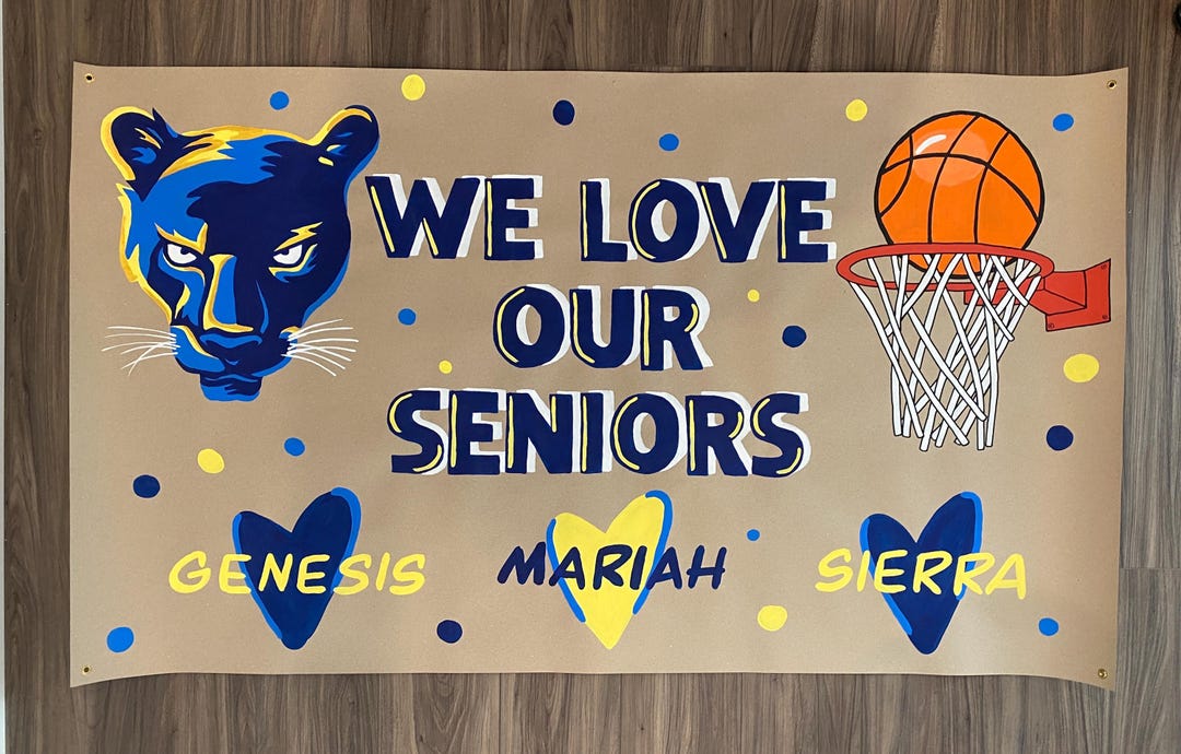 Senior Night Custom Hand Painted Banner - Etsy
