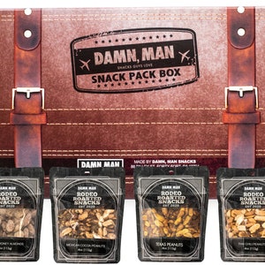 Spicy Nut Gift Box: Gourmet Chili Nut Sampler - Damn, Man - 4 Pack