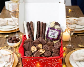 26 Pack Chocolate and Potato Chips – Gift Box of Chocolates - 3 lbs Salty Snacks