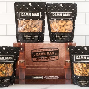 Gourmet Nut Snack Pack: Whiskey, Cashew, Curry Peanut Mix - Made in PA