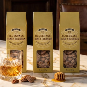 3 Pack Honey Bourbon Pecans - 15 Oz Whiskey Nuts