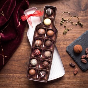 Wine Gift Box of Chocolate Truffles