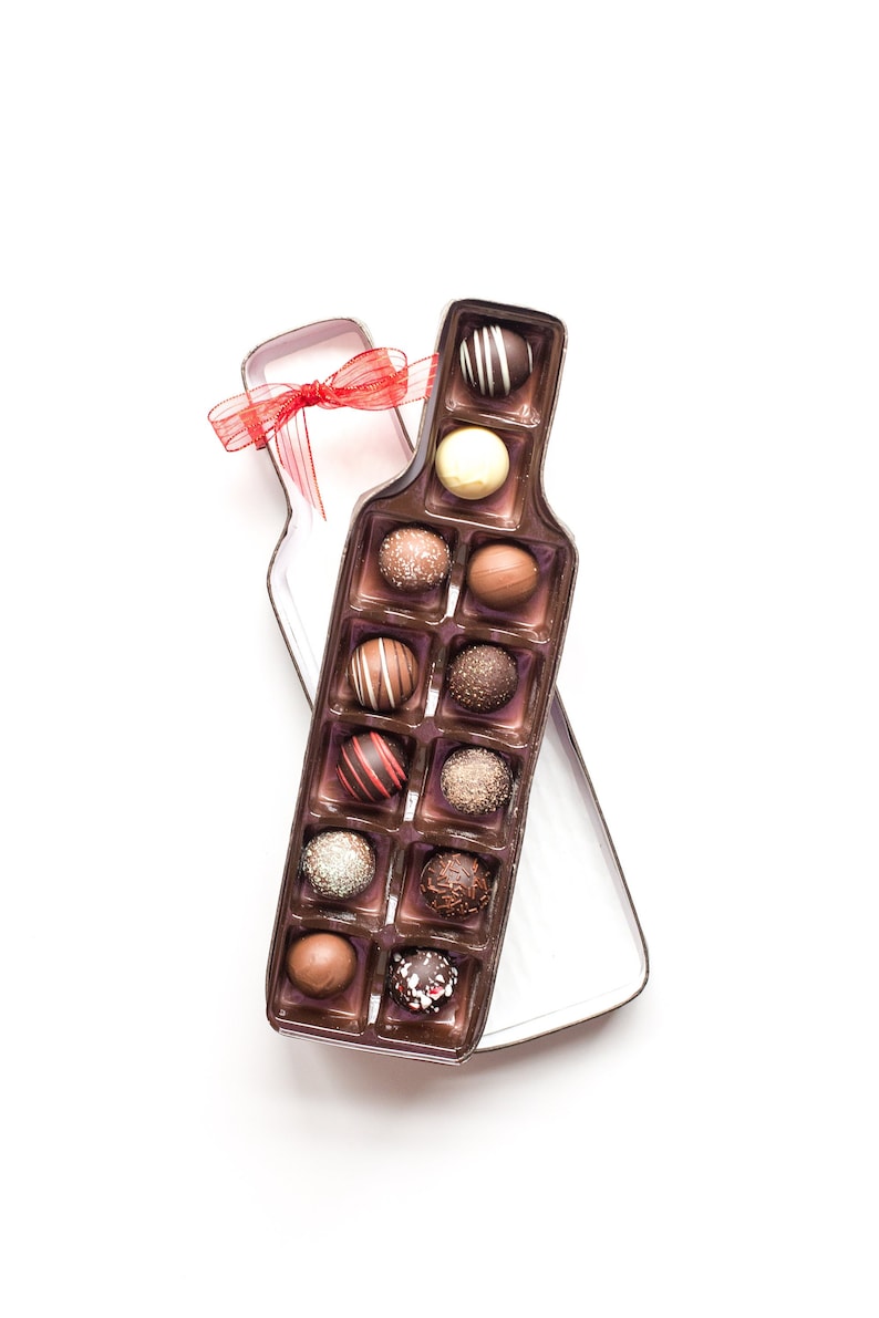 Sugar Plum Chocolates Truffle Wine Bottle Gift Box